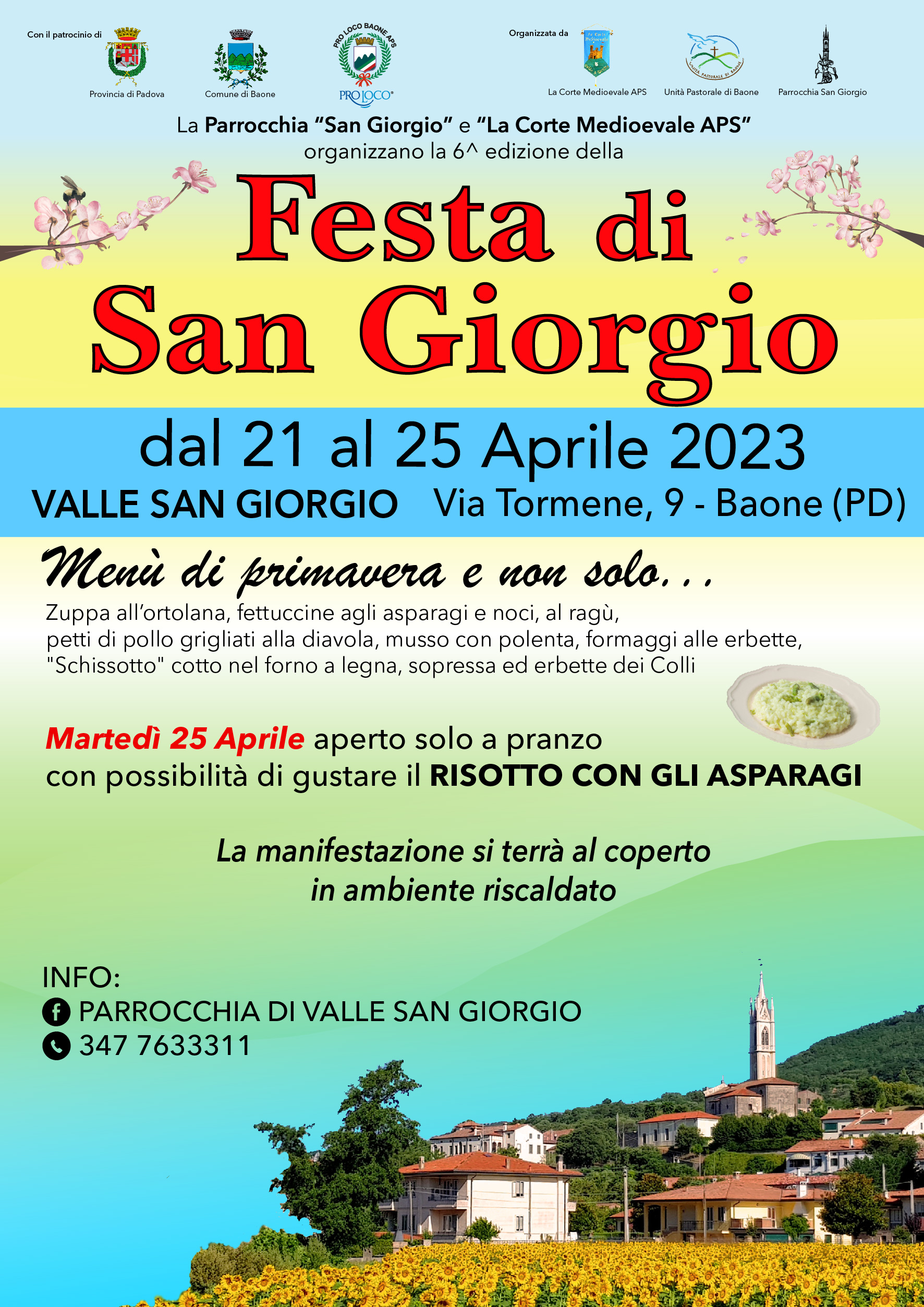 locandina con scritta festa di san giorgio e loghi istituzioni patrocinanti locandina con scritta festa di san giorgio e loghi istituzioni patrocinanti