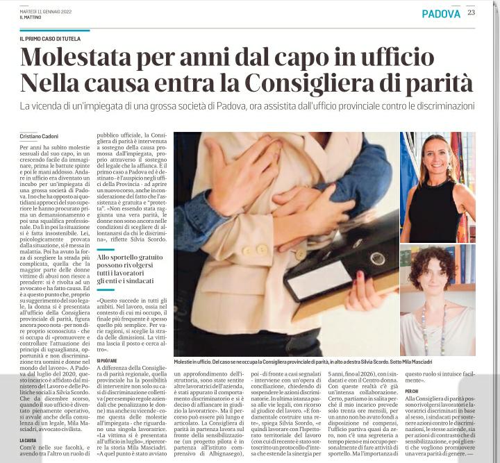immagine dell'articolo de Il Mattino di Padova immagine dell'articolo de Il Mattino di Padova
