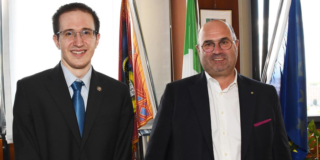 Il presidente della Provincia di Padova Fabio Bui ha incontrato Giulio Deangeli