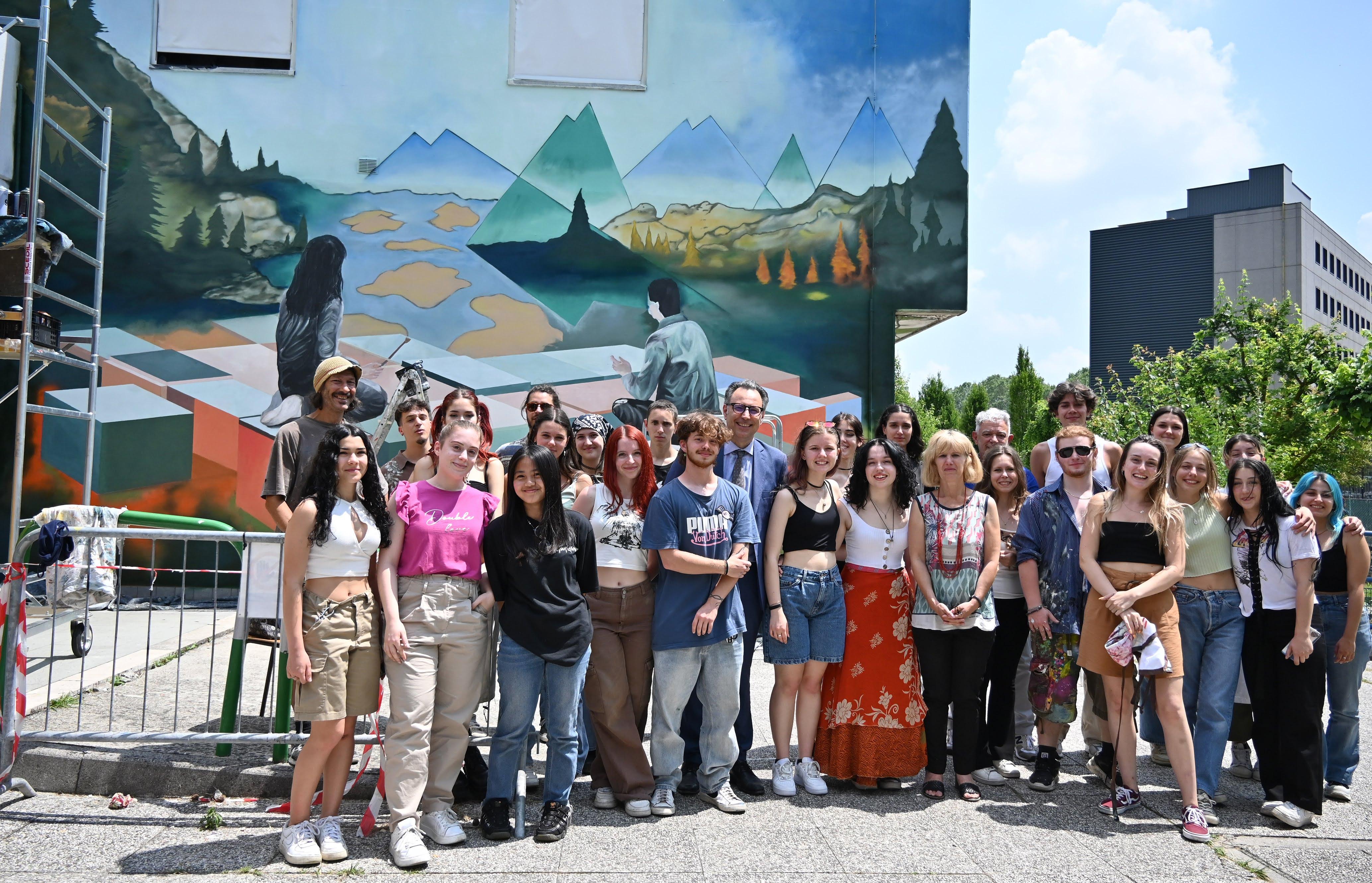 Murales Modigliani - superwalls 2023 foto di gruppo Murales Modigliani - superwalls 2023