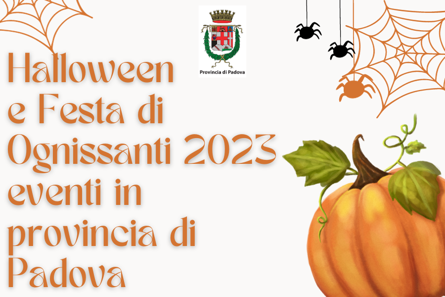 titolo eventi - zucca ragni ragnatele e logo provincia 