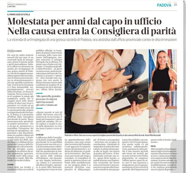 immagine dell'articolo de Il Mattino di Padova immagine dell'articolo de Il Mattino di Padova