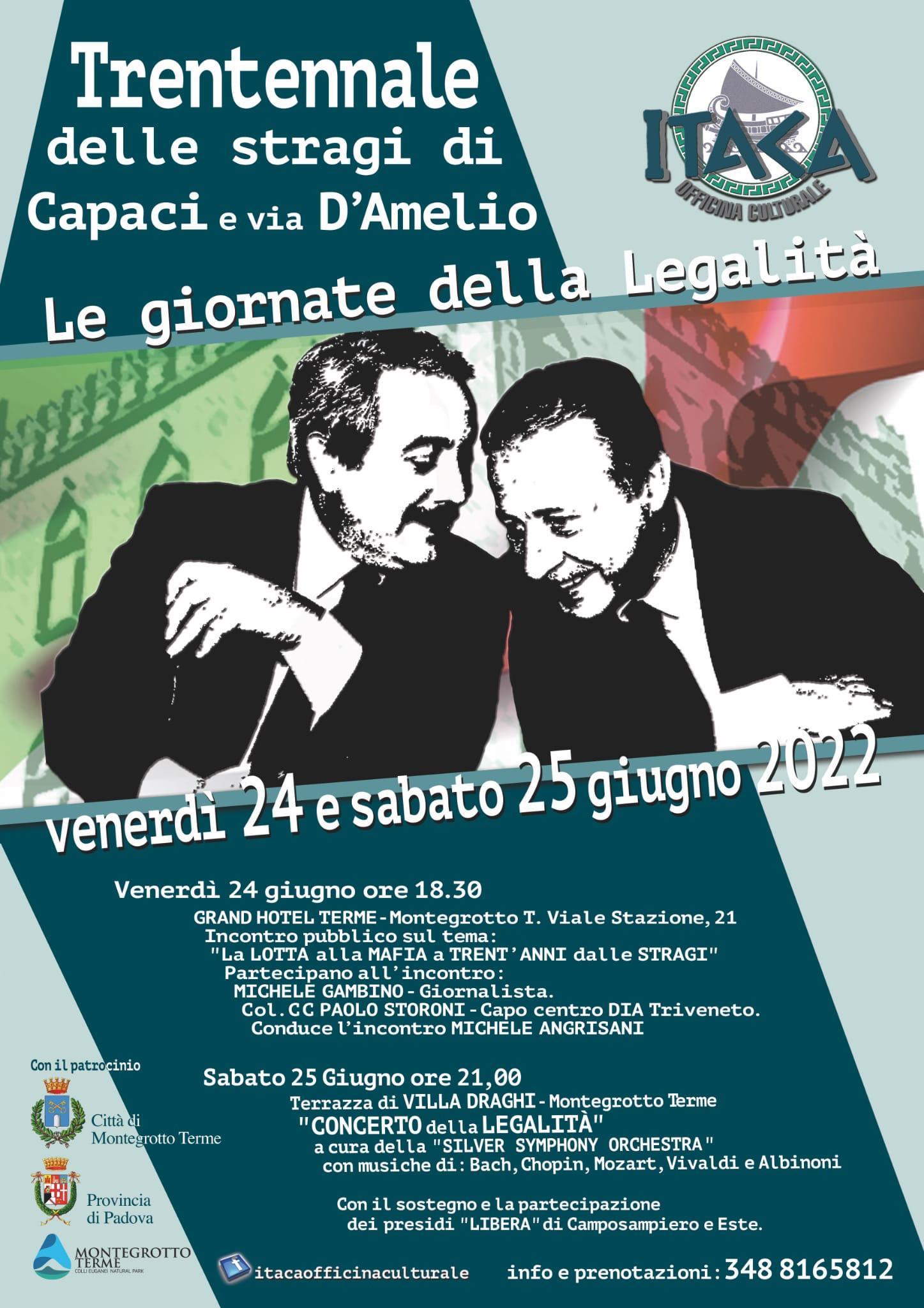 locandina con titolo e img falcone e borsellino che parlano locandina con titolo e img falcone e borsellino che parlano
