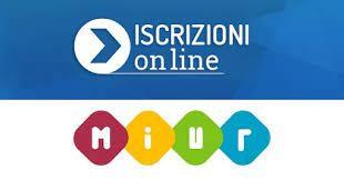 scritta iscrizioni online e simbolo miur