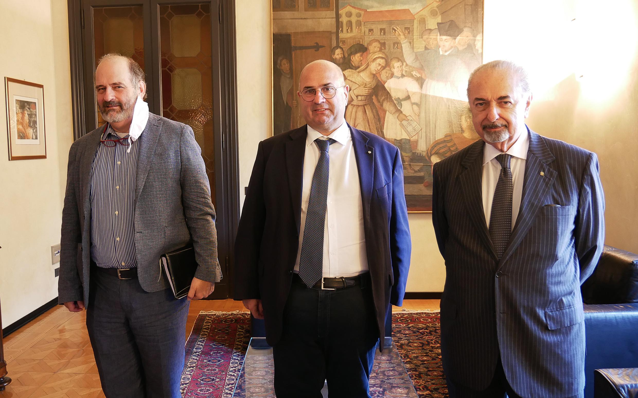 Il presidente della Provincia di Padova Fabio Bui e il presidente del Conservatorio Pollini Casellati