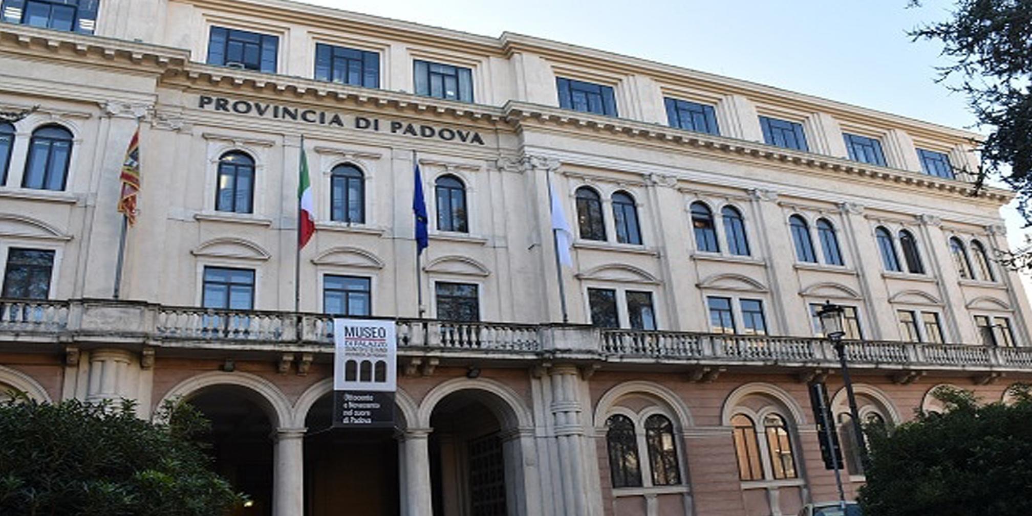 La facciata della sede della Provincia di Padova: Palazzo Santo Stefano