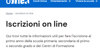 scritta unica - iscrizioni online