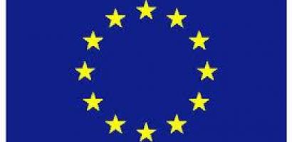 bandiera europea - stelle gialle in cerchio su fondo blu