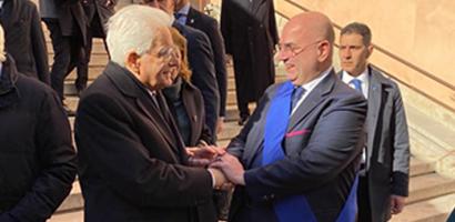 L'incontro tra il presidente Mattarella e il presidente della Provincia Fabio Bui Il presidente Mattarella saluta il presidente della Provincia di Padova Fabio Bui