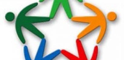 logo servizio civile con omini stilizzati colorati che si tengono per mano a cerchio logo servizio civile con omini stilizzati colorati che si tengono per mano a cerchio