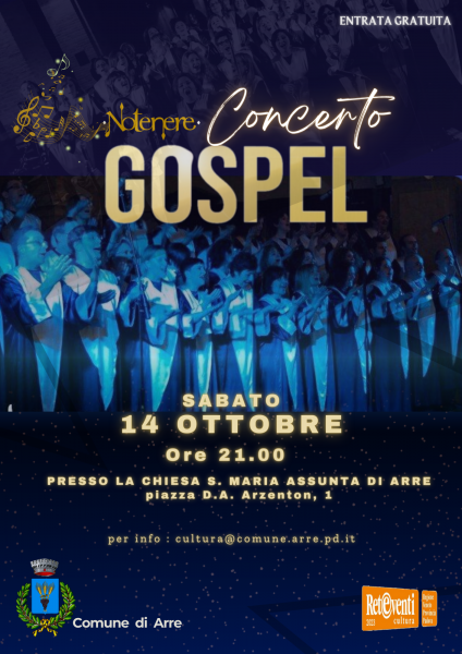 scritta gospel su sfondo notte